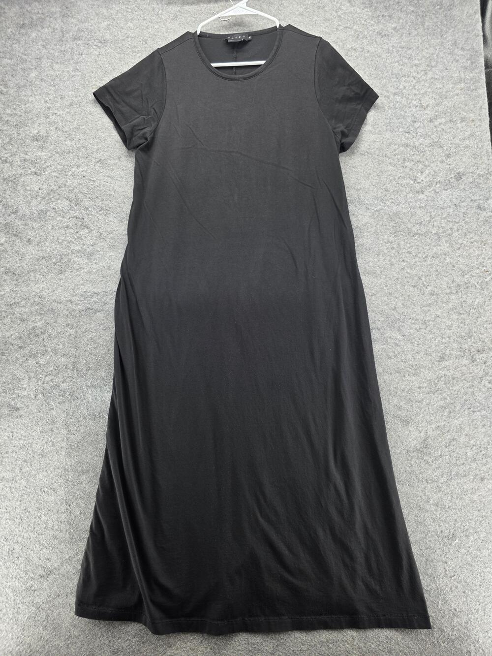 HATCH Dress Womens Medium Black Organic Cotton T-Shirt Maxi Maternity Peru